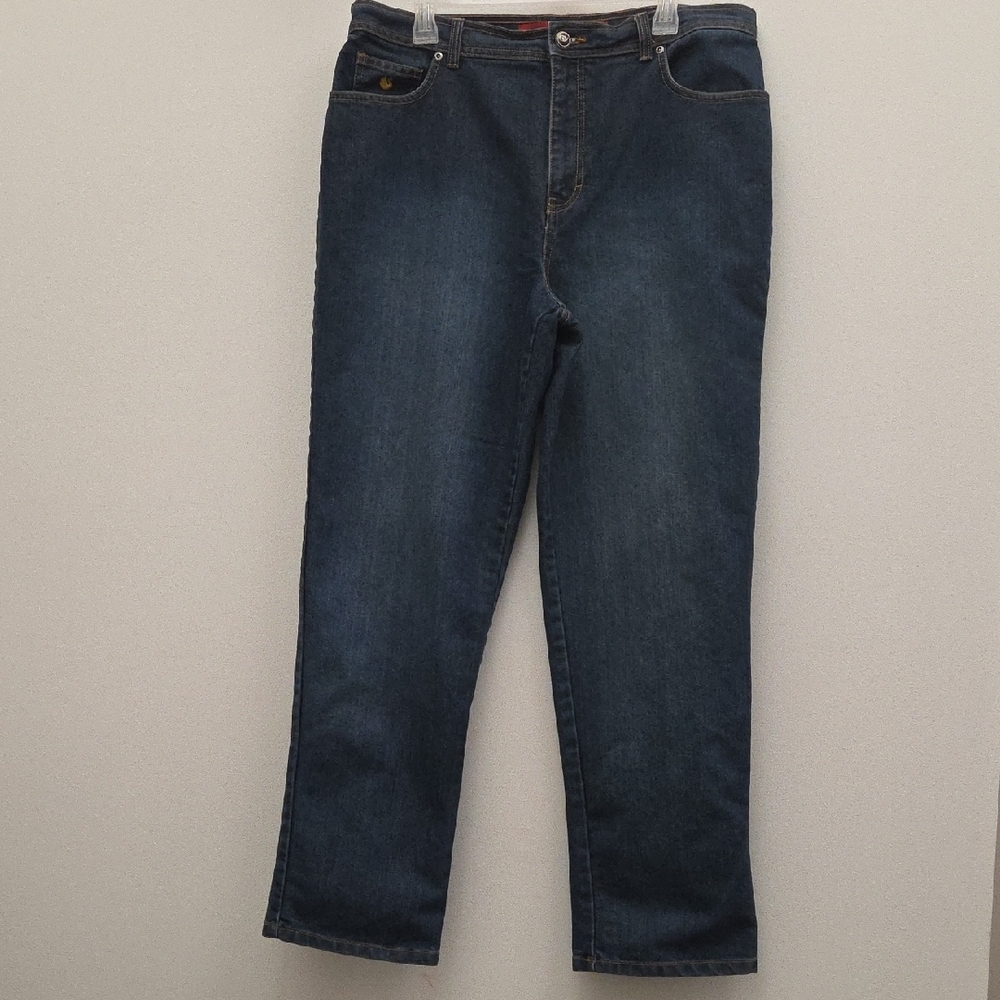 Gloria Vanderbilt Women's High Rise Dark Blue Jeans, 16M